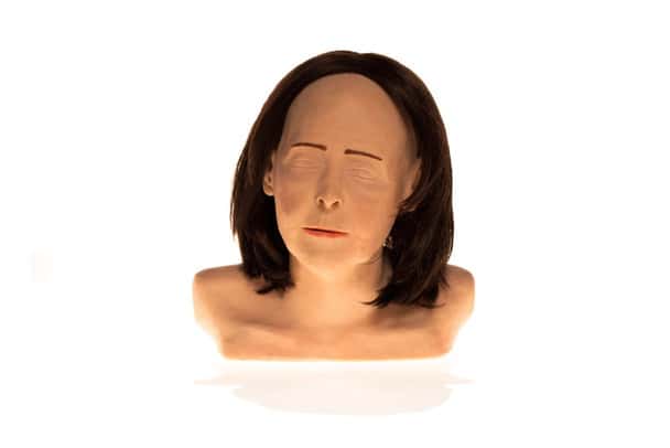 SimSkin Cosmetic Filler Training Model - Zsa Zsa - Front View of the Head and Shoulders