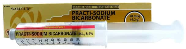 Practi-Sodium Bicarbonate 8.4% I.V. (4.2 g/50 mL) Pre-Filled 50 mL Syringe - 1 Count