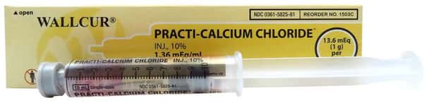 Practi-Calcium Chloride 10% I.V. (1 g/10 mL) Pre-Filled 10 mL Syringe - 1 Count