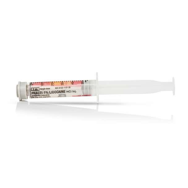 Practi-Lidocaine 1% I.V. (50 mg/5 mL) Pre-Filled 5 mL Syringe - 30 Count