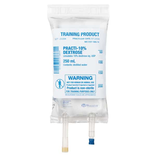 Practi-Dextrose 10% 250 mL I.V. Bag - 1 Count
