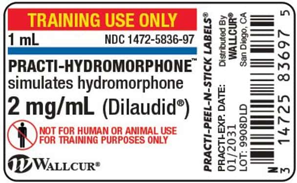 Practi-Hydromorphone (2 mg/mL) 1 mL Amp Label - 100 Count
