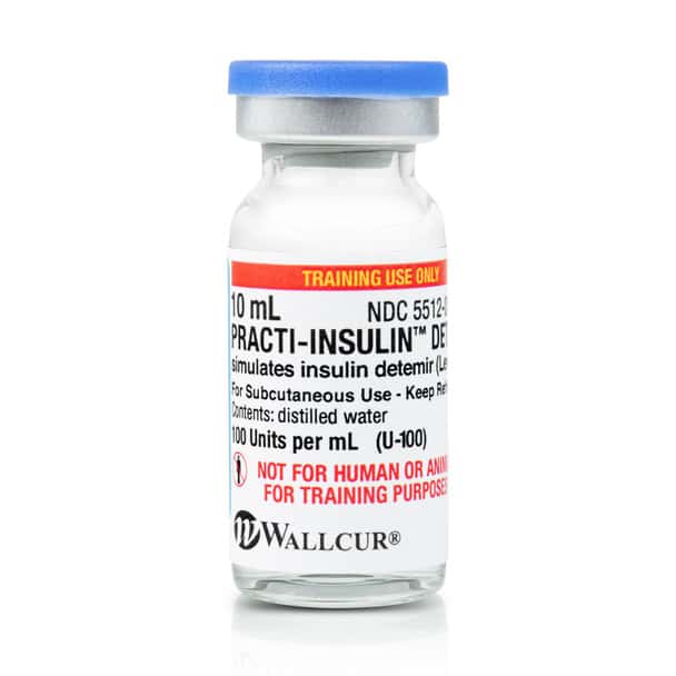 Practi-Insulin (1,000 U/10 mL) 10 mL Vial, Simulated Medication - 40 Count