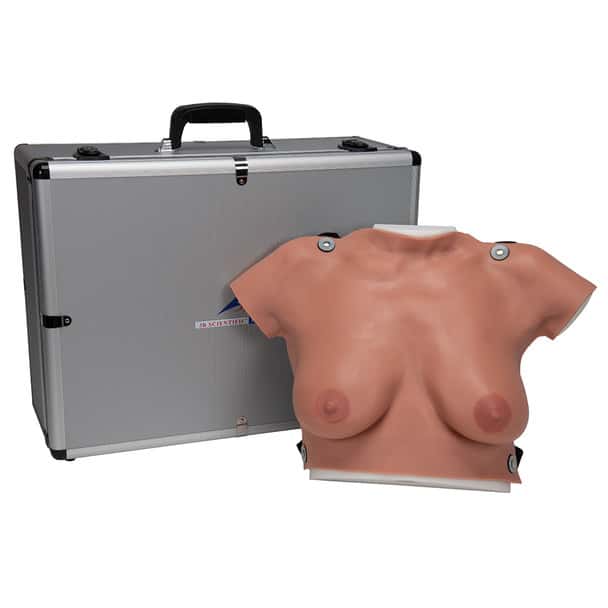 Wearable Breast Self Examination with Case, Light Skin