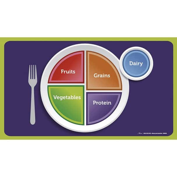 MyPlate Cling Place Mats - 19 in x 11 in - Set of 5