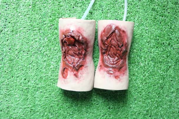 Anatomy Lab Moulage - Wearable Hemorrhaging Blast Elbow