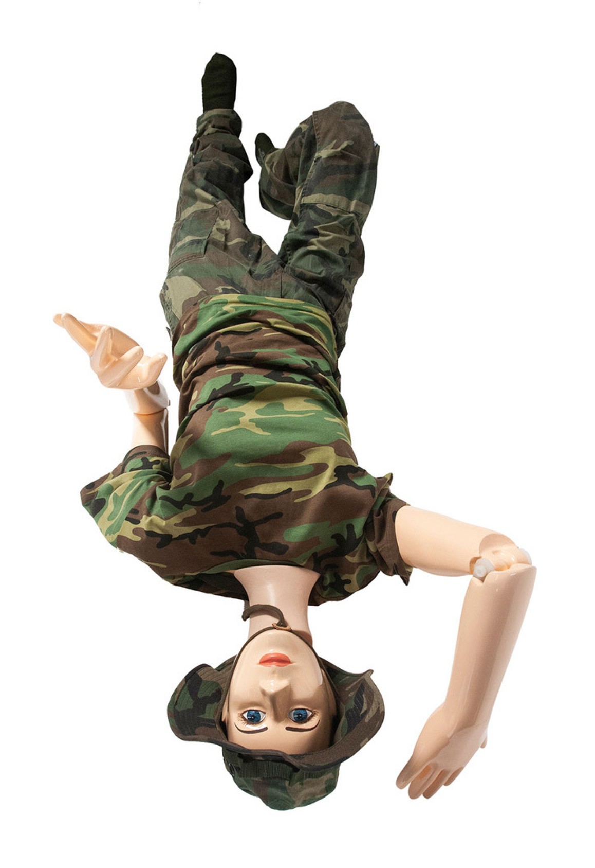 Damaged Debbie Anthropomorphic Body Phantom View of the Head Upside Down