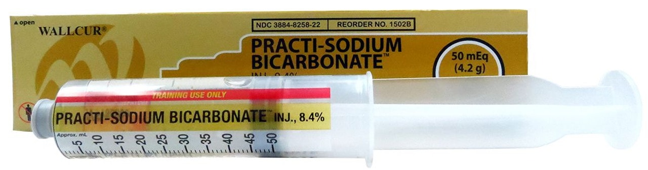 Practi-Sodium Bicarbonate 8.4% I.V. (4.2 g/50 mL) Pre-Filled 50 mL Syringe - 1 Count