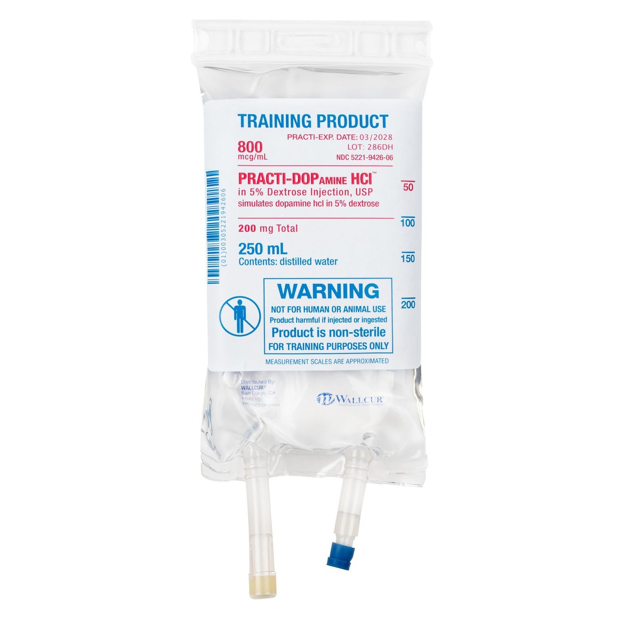 Practi-Dopamine HCl (5% Dextrose, Normal Saline) 250 mL I.V. Bag - 1 Count