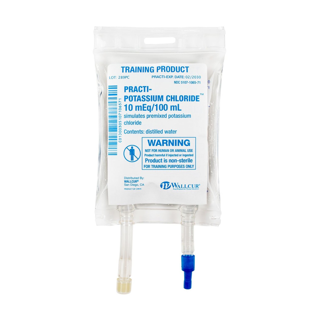 Practi-Potassium Chloride (10 mg/100 mL) Premixed 100 mL I.V. Bag - 1 Count