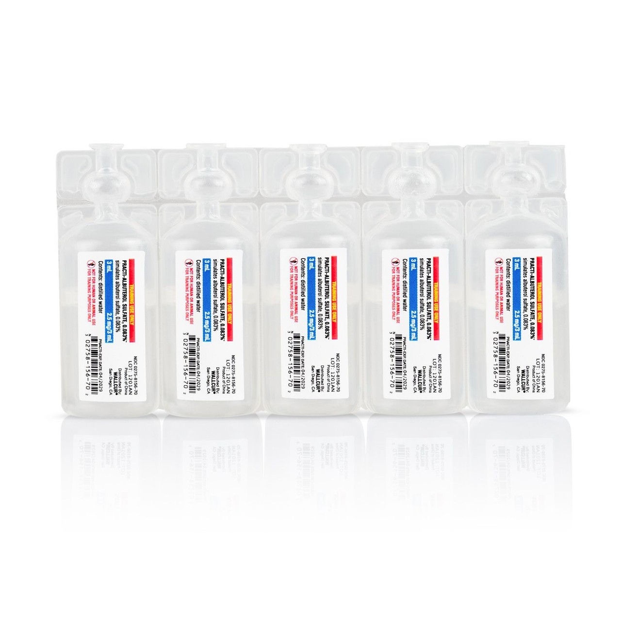 Practi-Albuterol Sulfate 0.083% Nebules (2.5 mg/3 mL) - 30 Count