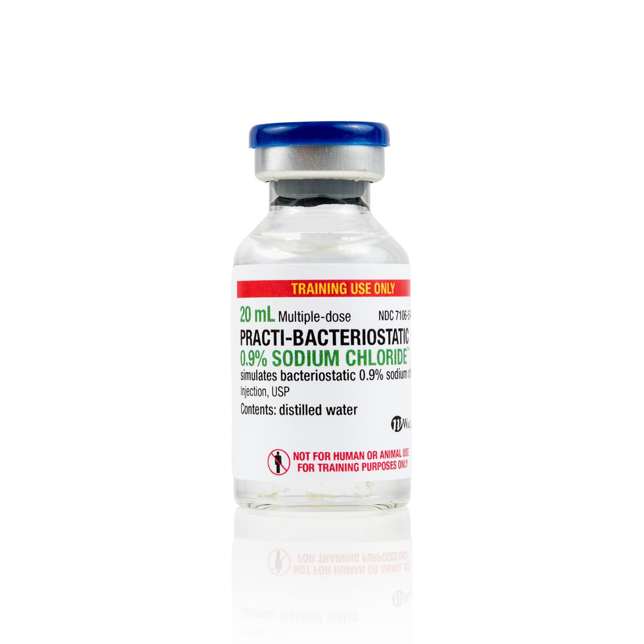 Practi-Bacteriostatic Sodium Chloride 0.9% I.V.  20 mL Vial - 30 Count