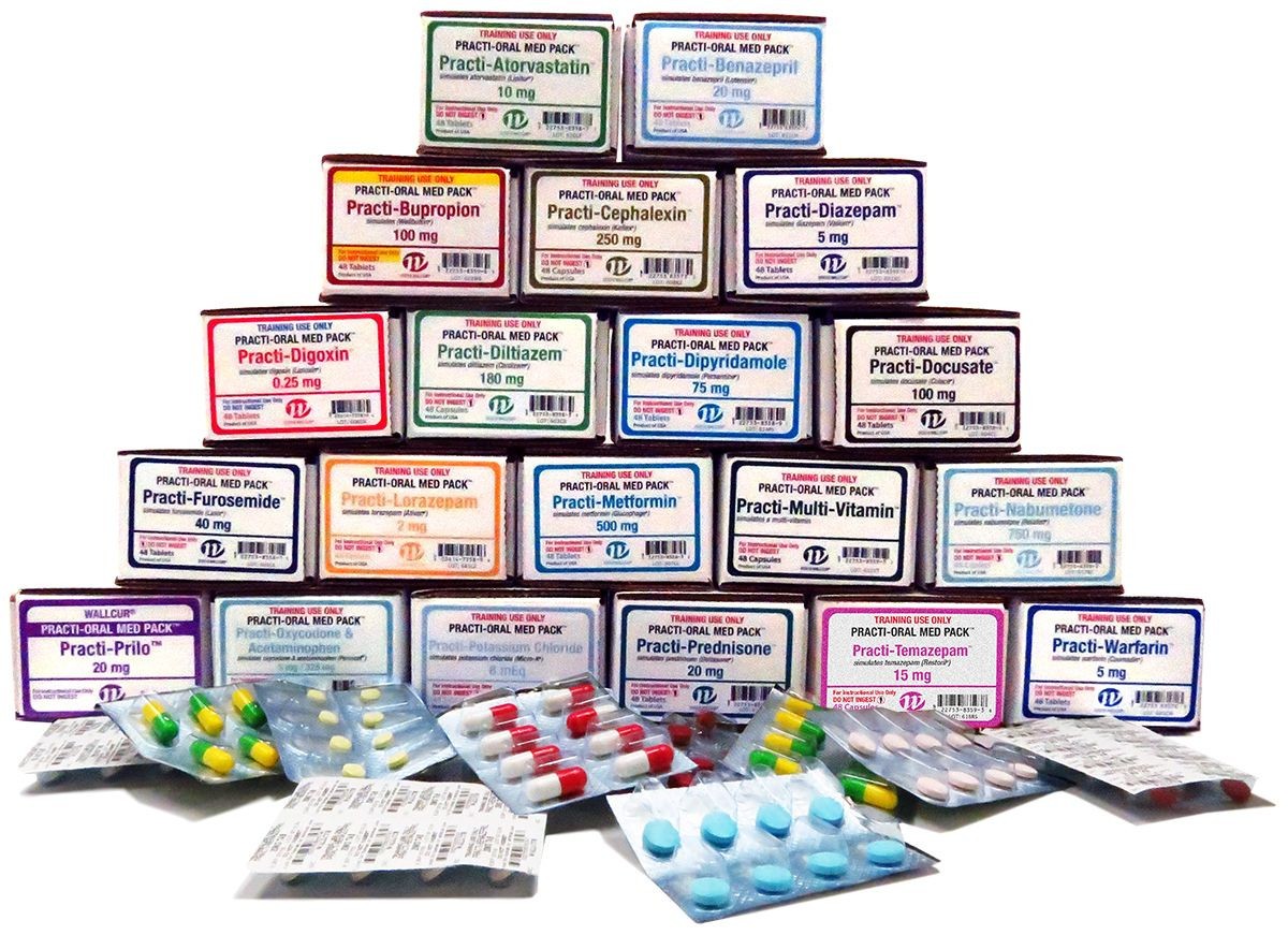 Anatomy Lab Practi-Oral Med Pack with 20 Practi-Oral Medications