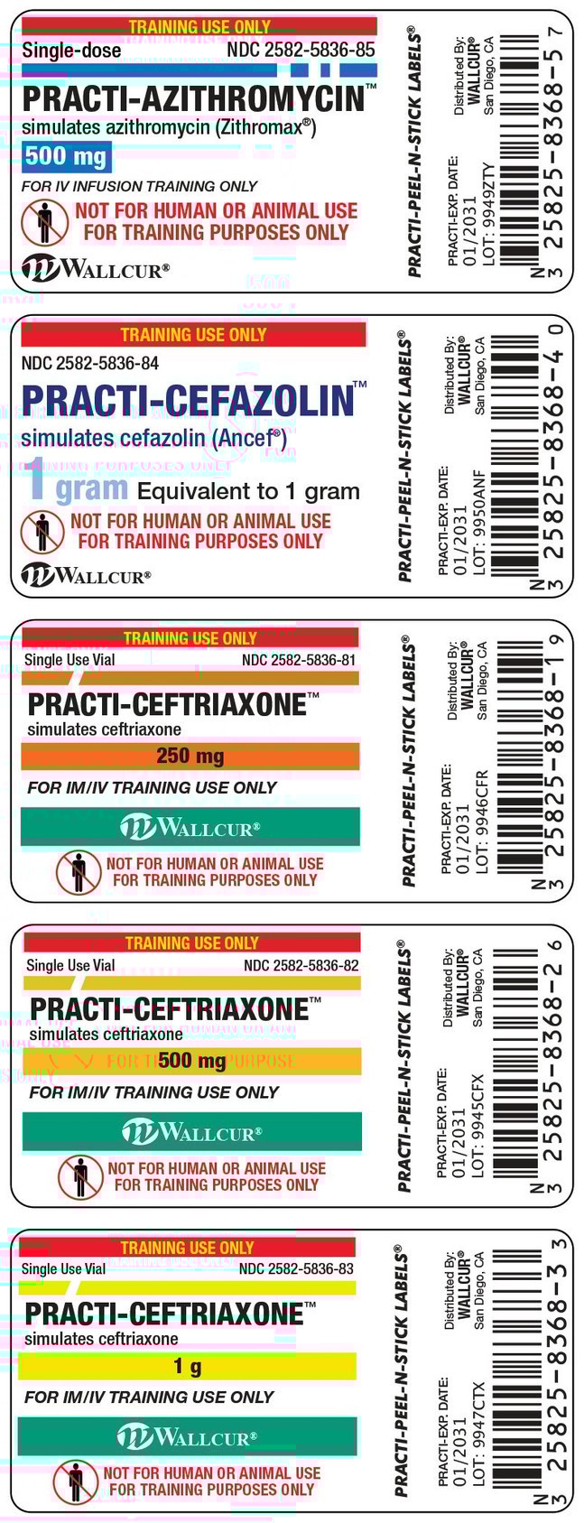 Practi-Antibiotic 10 mL Vial Labels (5 pcs) - 100 Count