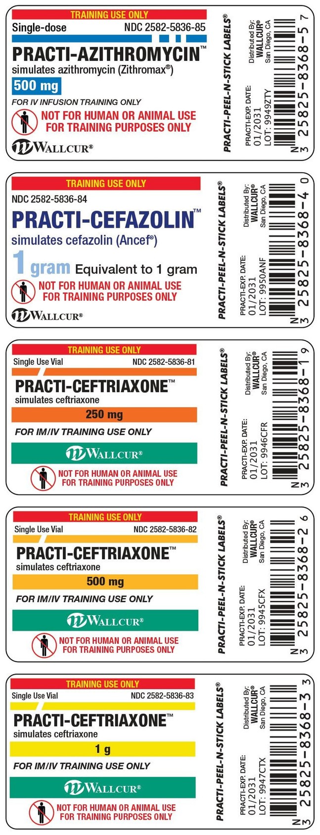 Practi-Antibiotic 10 mL Vial Labels (5 pcs) - 100 Count