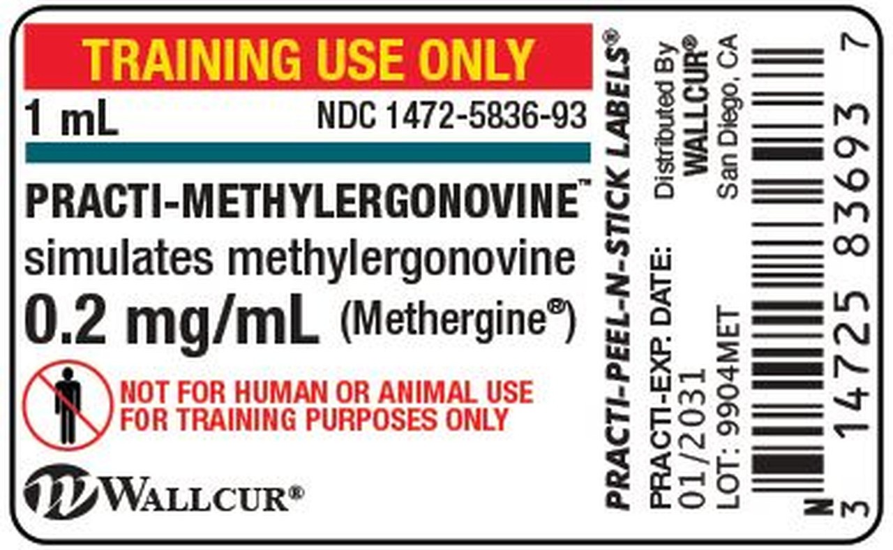 Practi-Methylergonovine (0.2 mg/mL) 1 mL Practi-Ampules Label - 100 Count