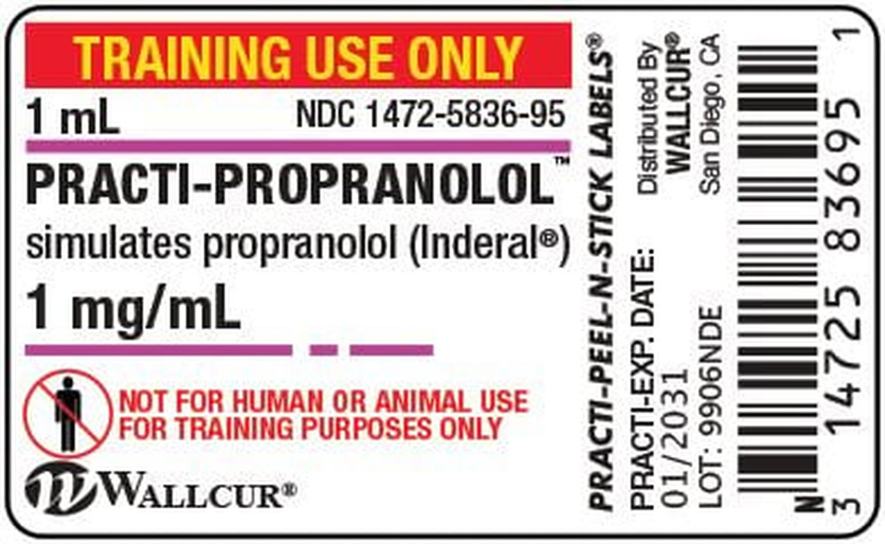 Practi-Propranolol (1 mg/mL) 1 mL Practi-Ampules Label - 100 Count
