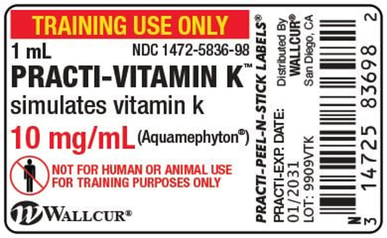 Practi-Vitamin K (10 mg/mL) 1 mL Amp Label - 100 Count