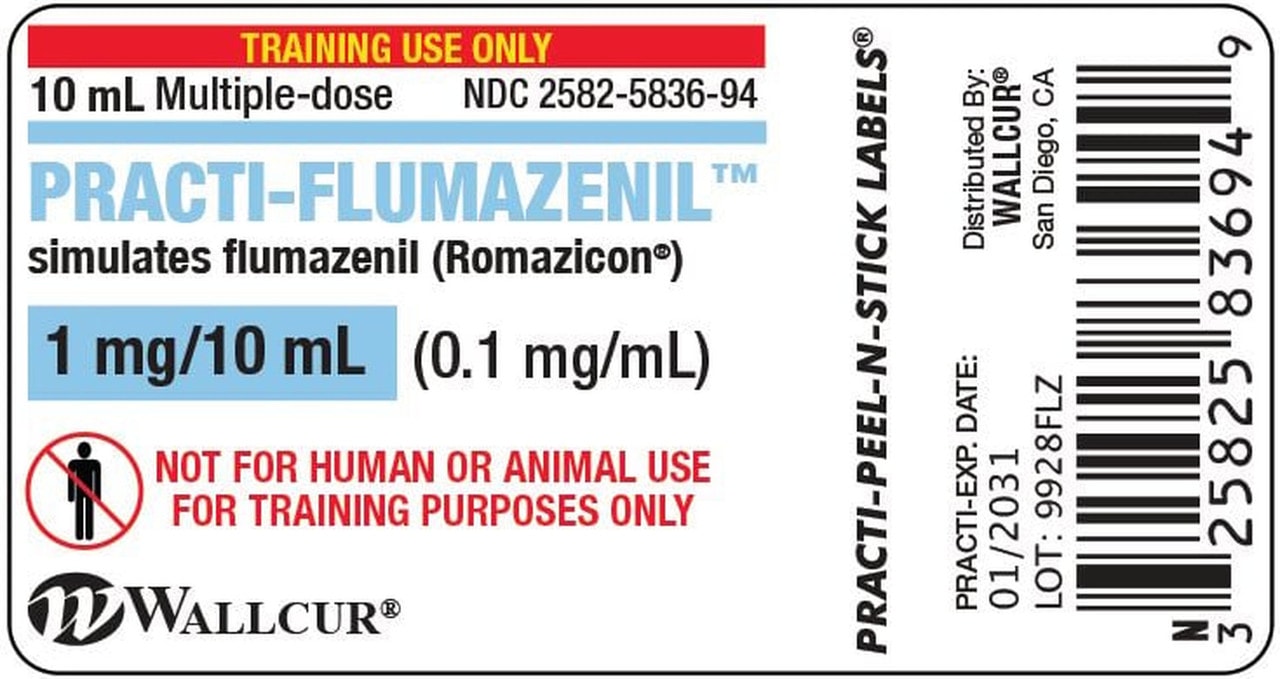 Practi-Flumazenil (1 mg/10 mL) 10 mL Vial Label - 100 Count