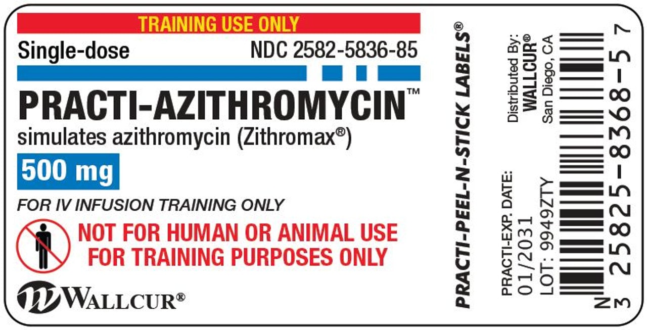 Practi-Azithromycin 500 mg Label for 10 mL Practi-Powder Vials - 100 Count