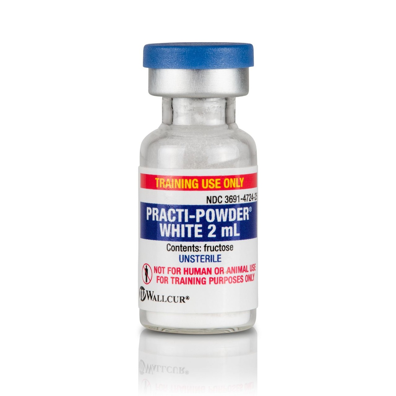 Practi-Powder White 2 mL Vial, Simulated Medication - 40 Count