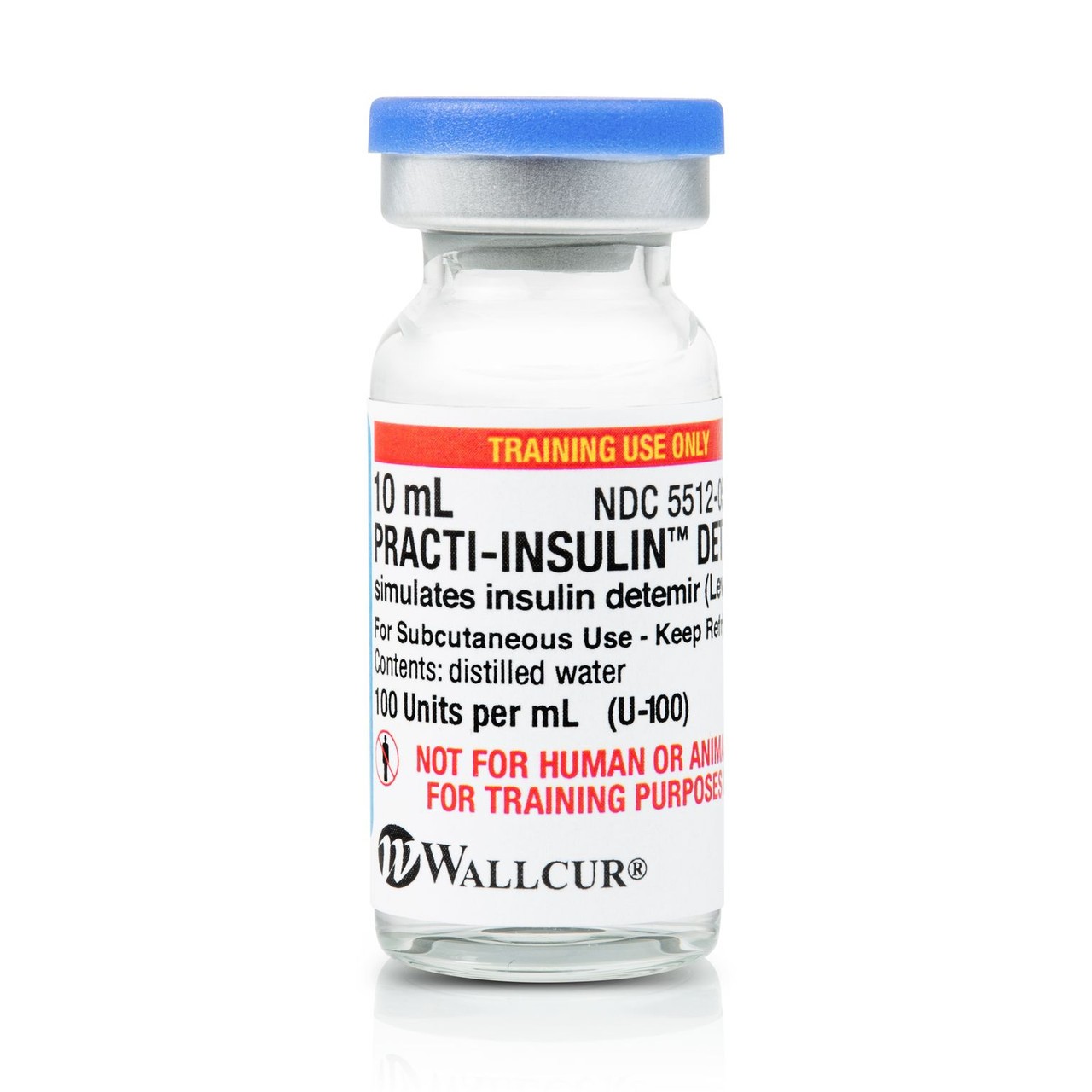 Practi-Insulin (1,000 U/10 mL) 10 mL Vial, Simulated Medication - 40 Count