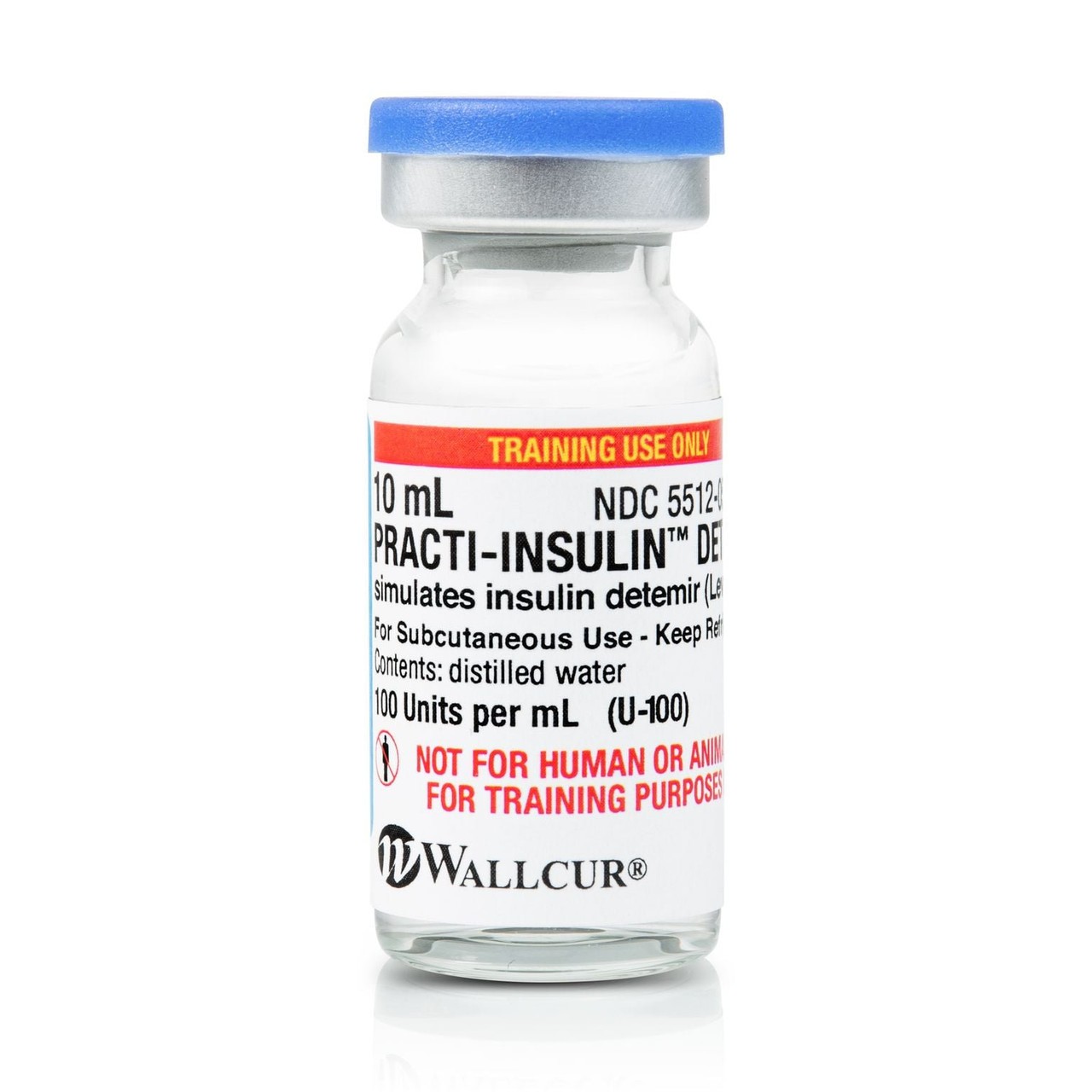 Practi-Insulin (1,000 U/10 mL) 10 mL Vial, Simulated Medication - 40 Count