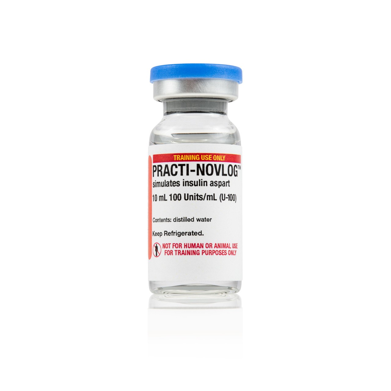 Practi-Insulin (1,000 U/10 mL) 10 mL Vial, Simulated Medication - 40 Count