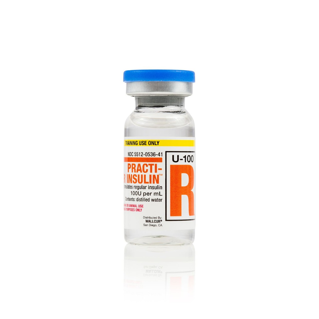Practi-Insulin (1,000 U/10 mL) 10 mL Vial, Simulated Medication - 40 Count