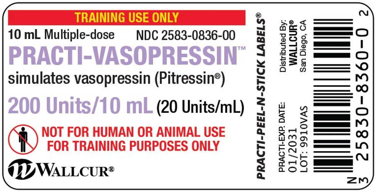 Practi-Vasopressin Peel-N-Stick Vial Labels - 100 Count