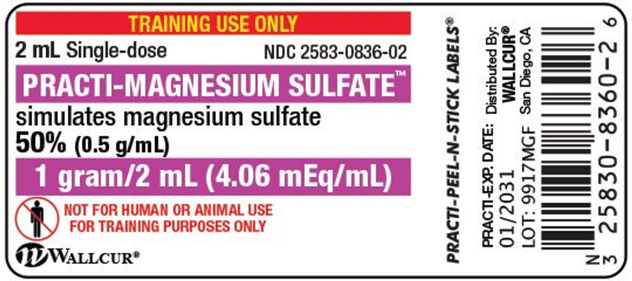 Practi-Magnesium Sulfate Peel-N-Stick Vial Labels - 100 Count
