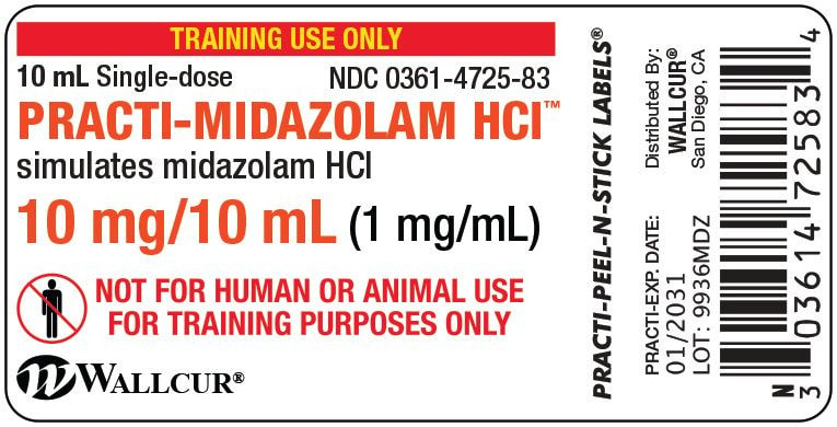 Anatomy Lab Practi-Midazolam HCl Peel-N-Stick Vial Labels - 100
