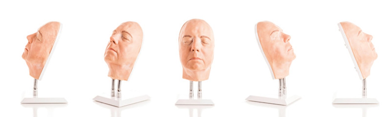 Training Head for Facial Injections - Light Skin with Masculine Features, No Hairline