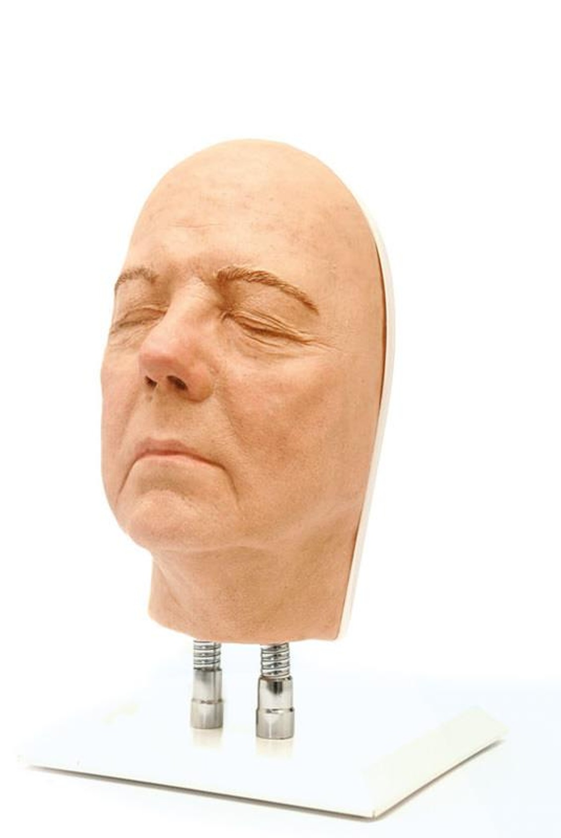 Training Head for Facial Injections - Light Skin with Masculine Features, No Hairline