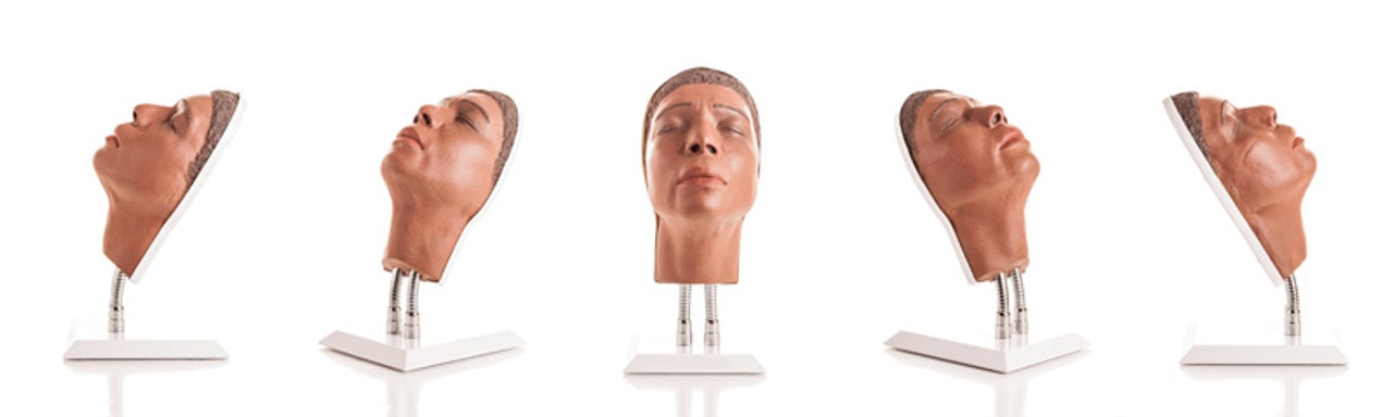 Training Head for Facial Injections - Dark Skin with Feminine Features