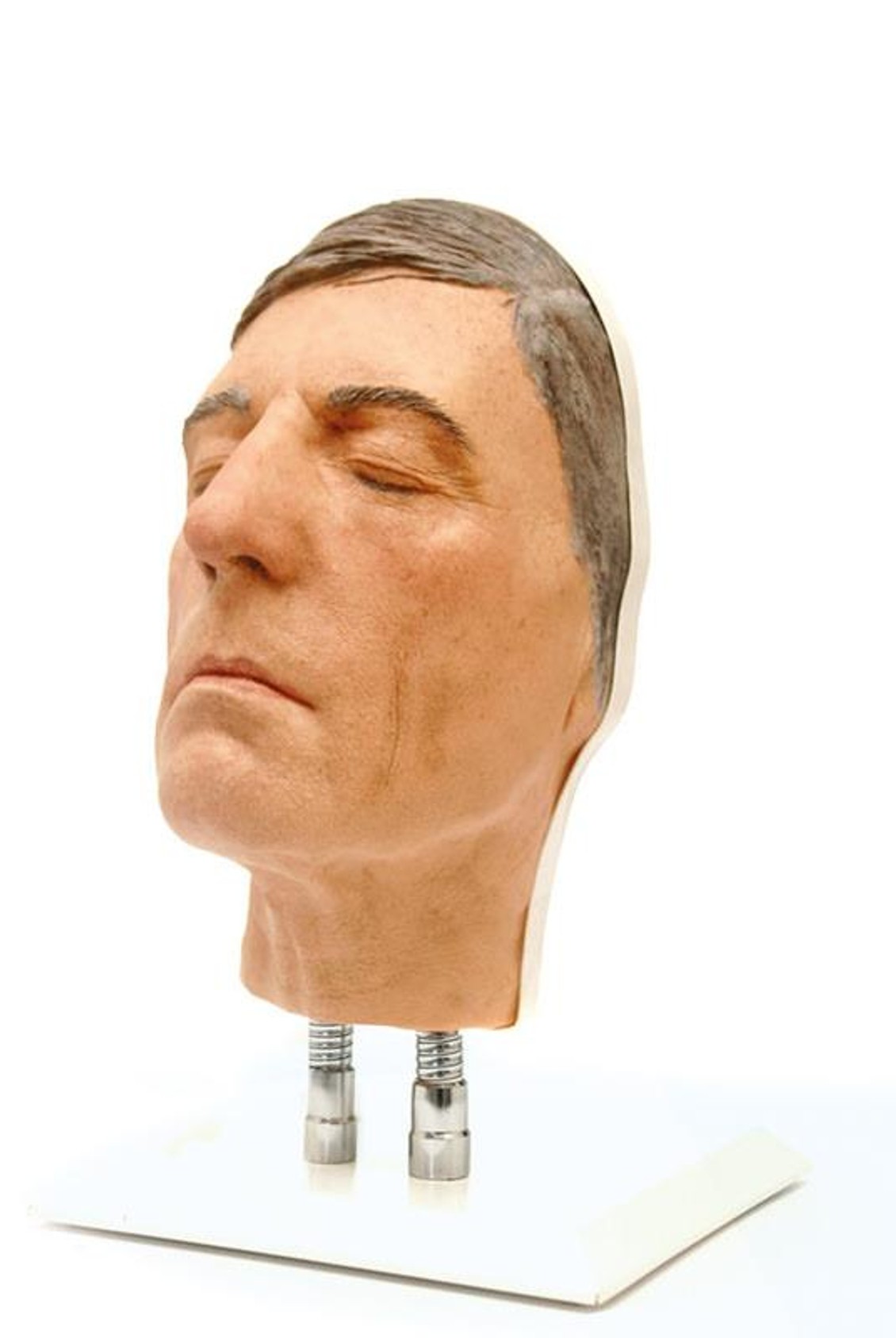 Training Head for Facial Injections - Light Skin with Masculine Features, with Hairline