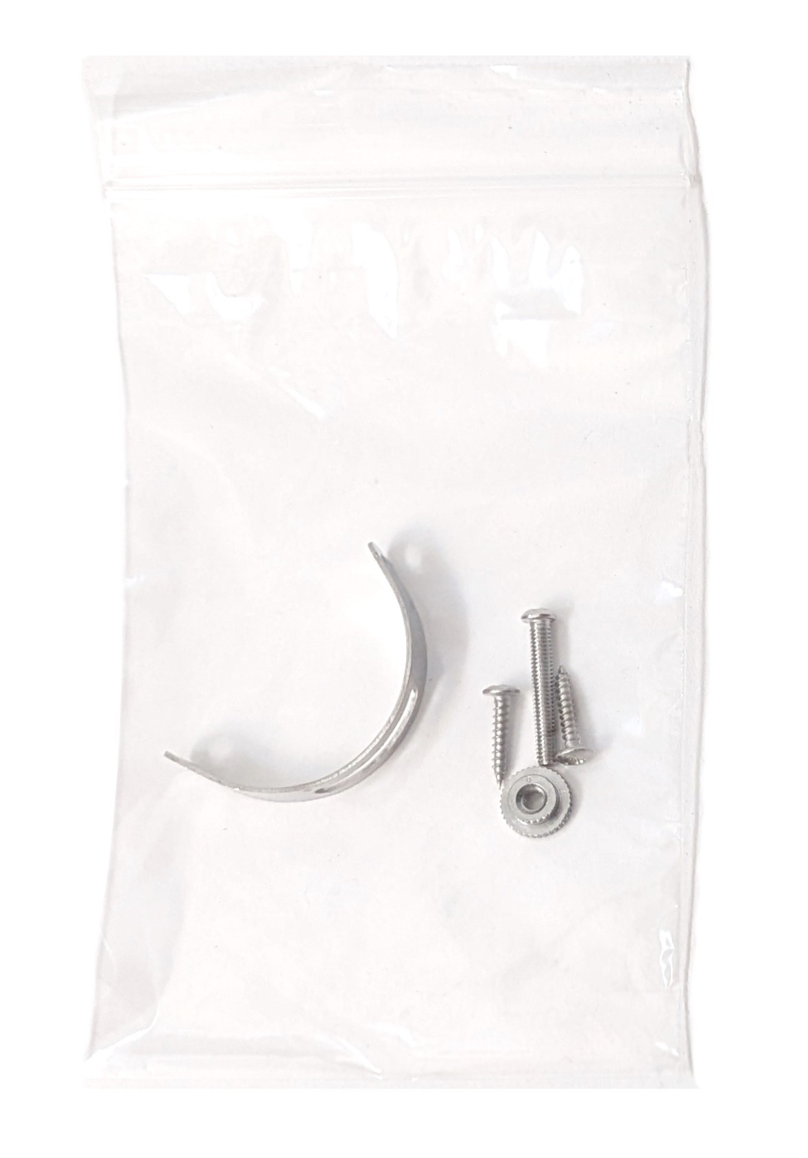 Plastic bag with hardware kit for the arm.
