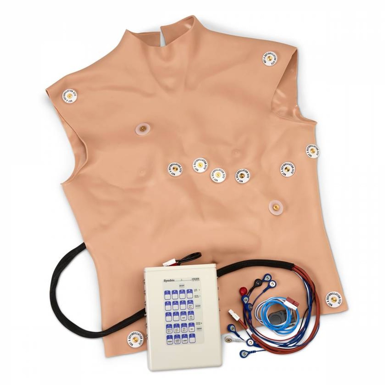 Physio 12-Lead Arrhythmia Simulator with Manikin Overlay