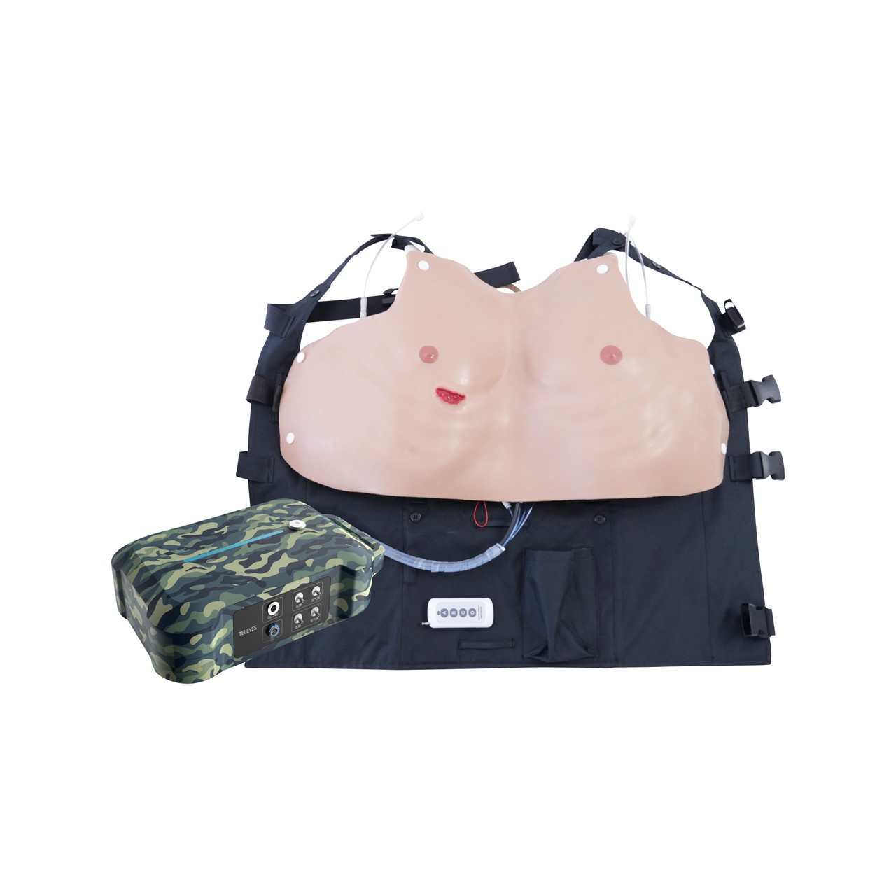 Anatomy Lab Advanced Wearable Thoracentesis Model - Detail View with bag