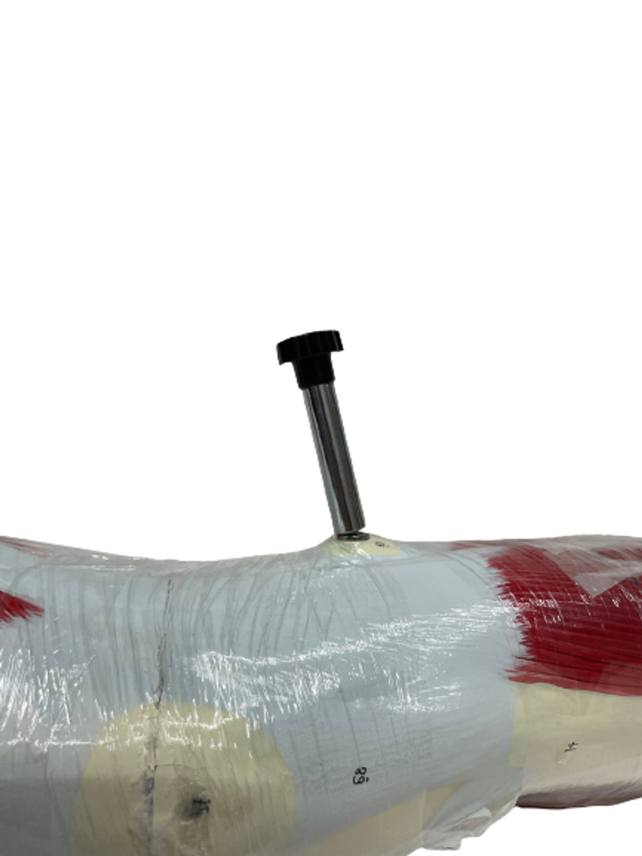 Bent support rod on calf