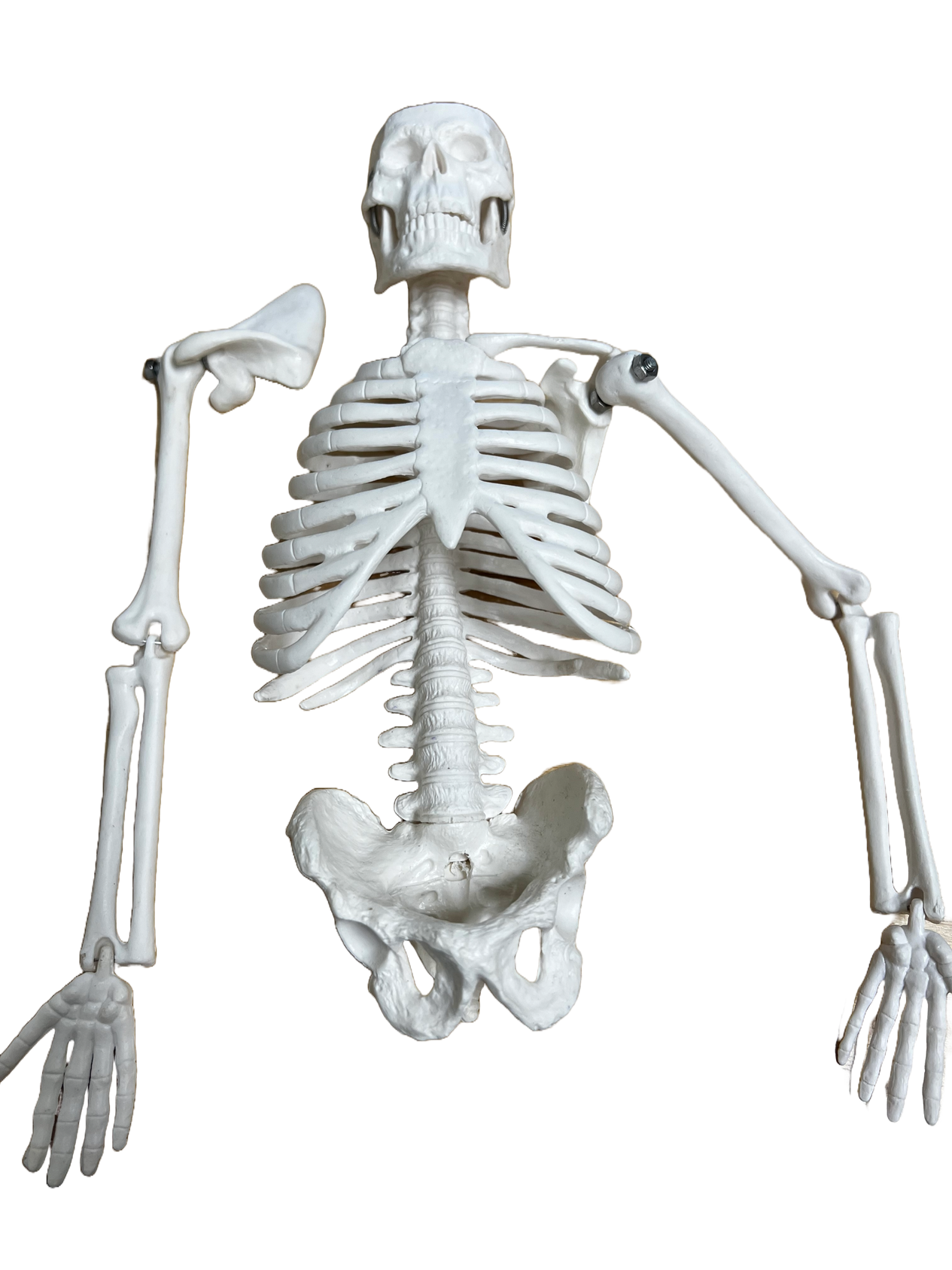 Front view with detached arm