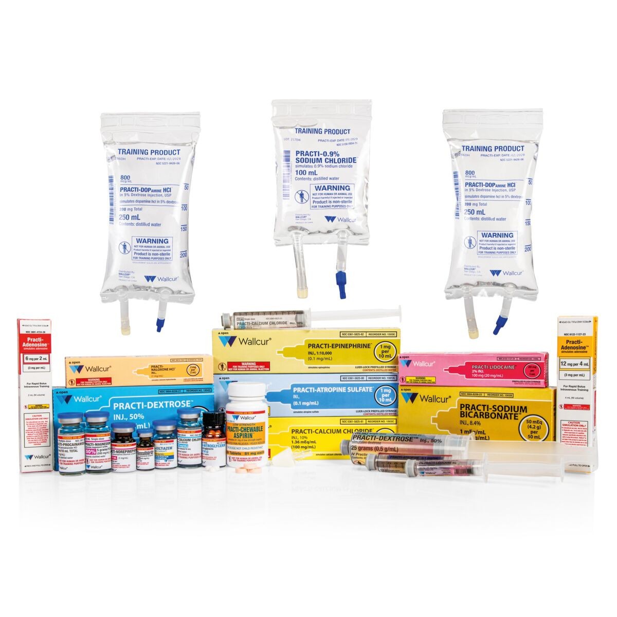 Practi-ACLS Training Medication Bundle with PAX Bag