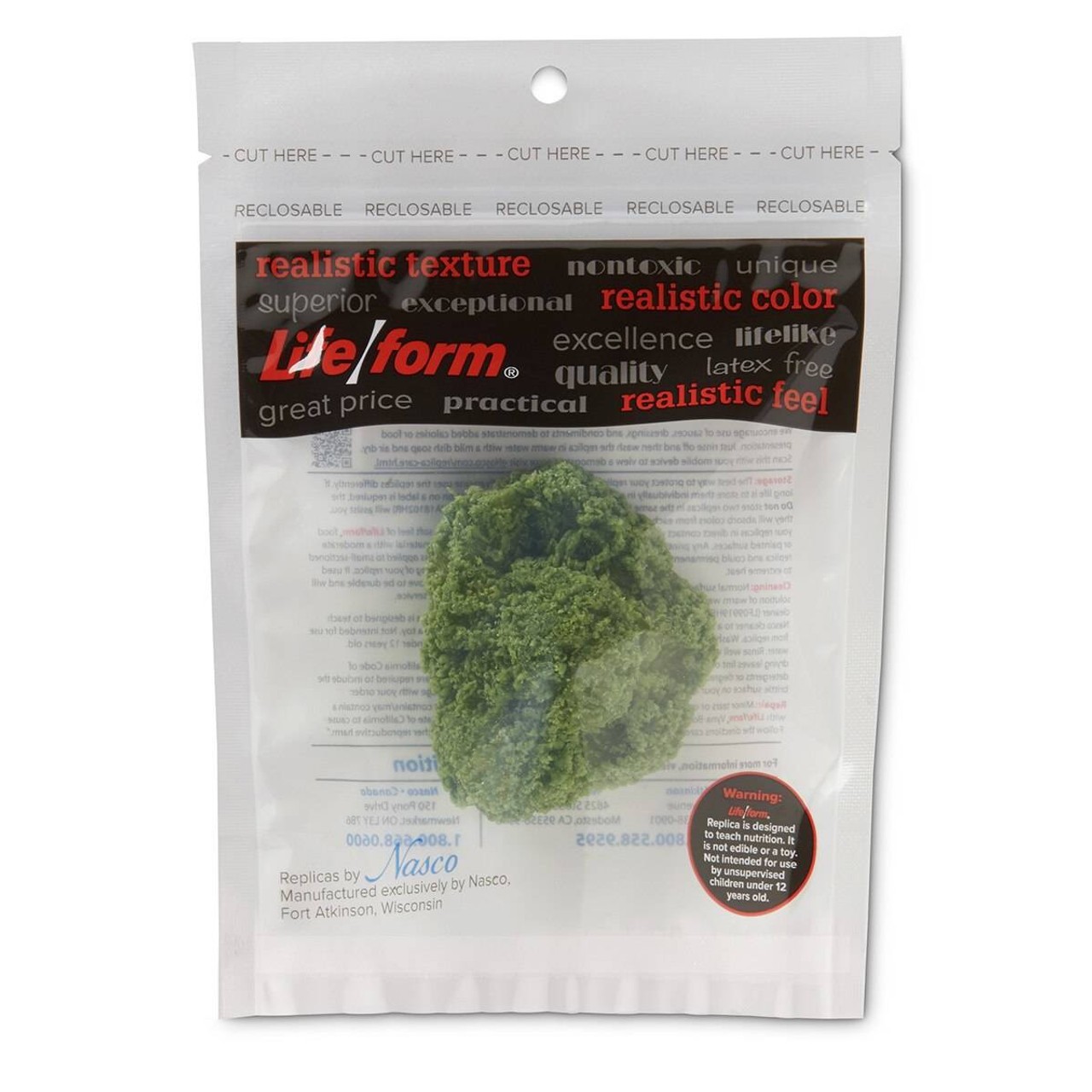 Nasco Broccoli Food Replica - 1/4 cup 60 ml