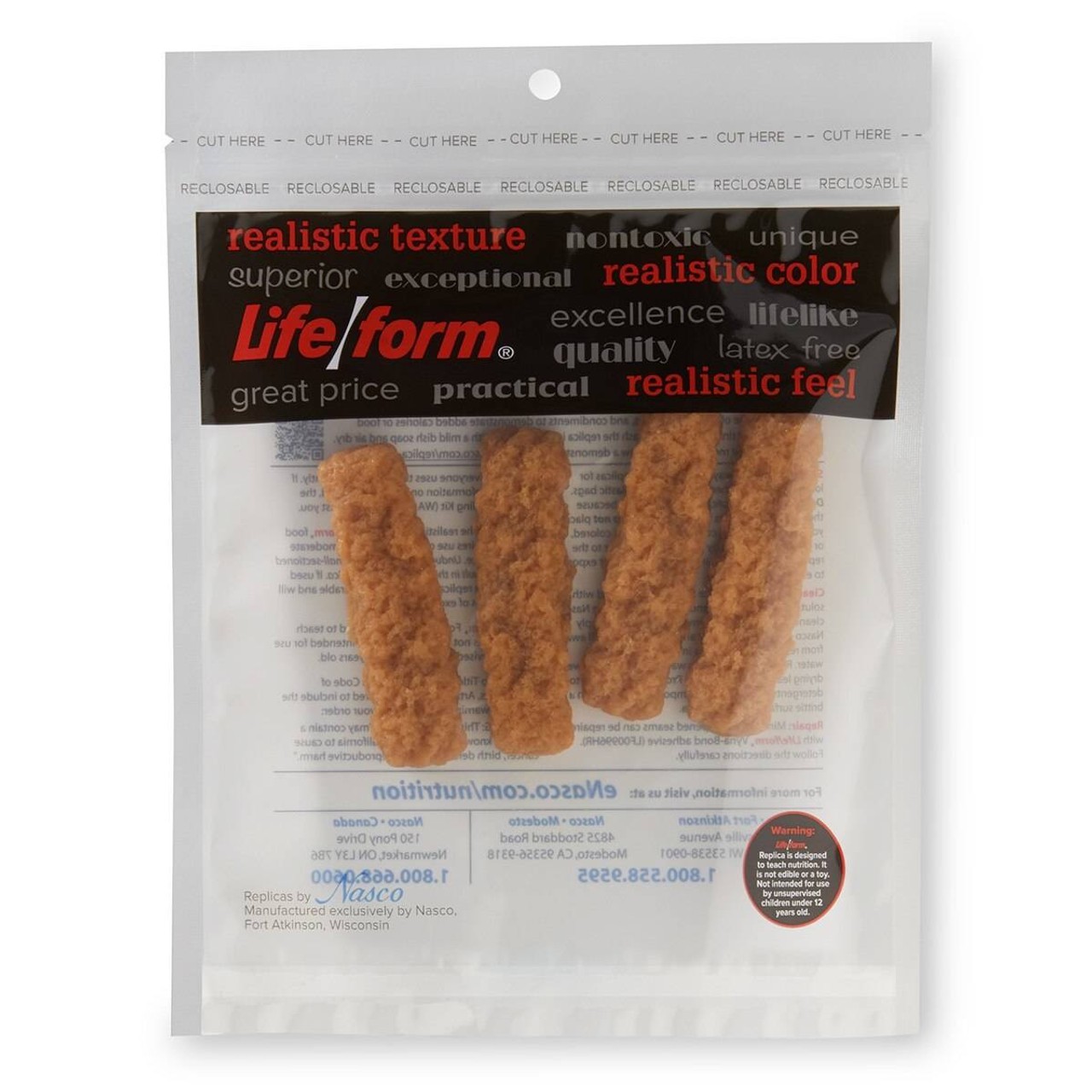 Nasco Fish Sticks Food Replica - 4 count