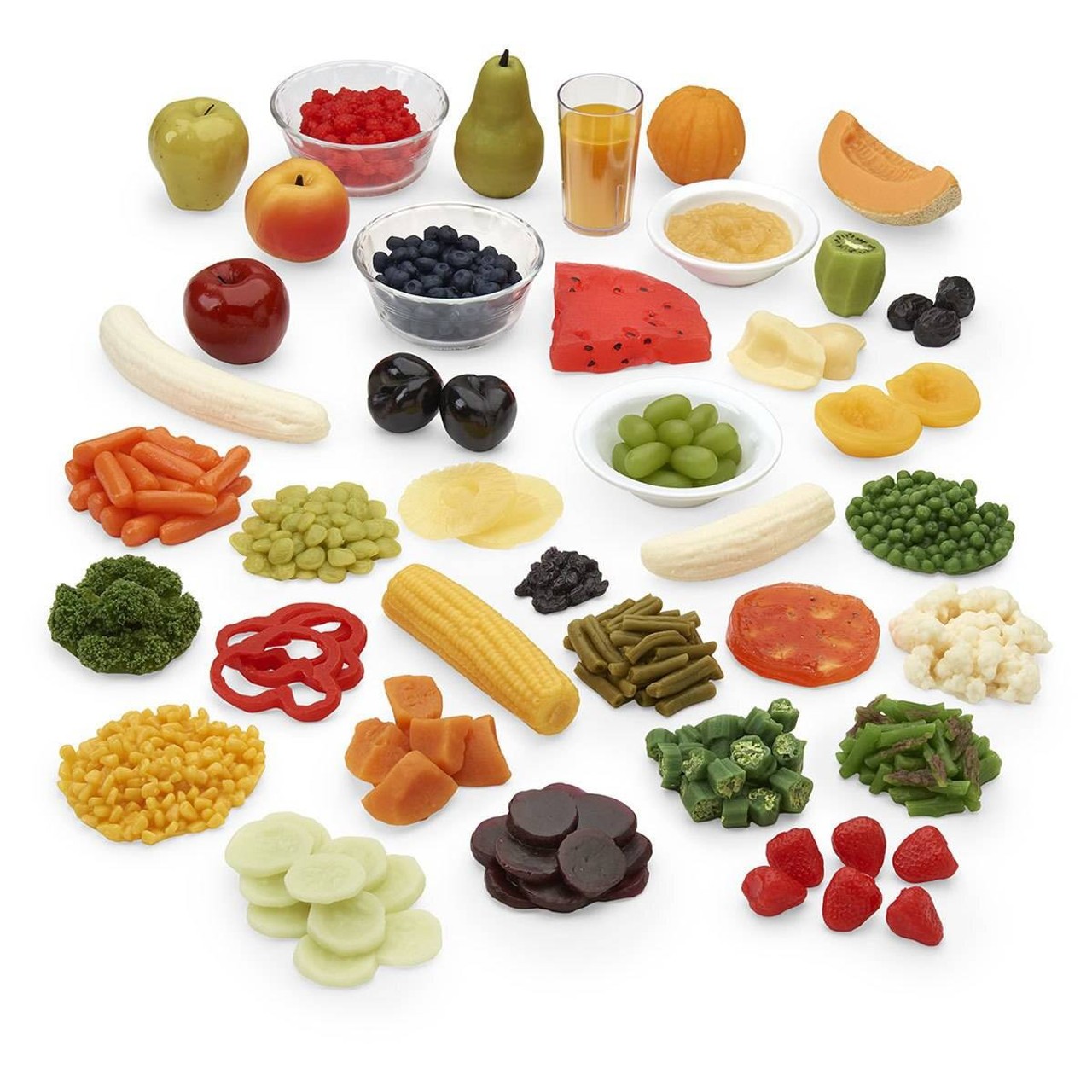 Nasco Fruit and Vegetable Rainbow Food Replica Kit
