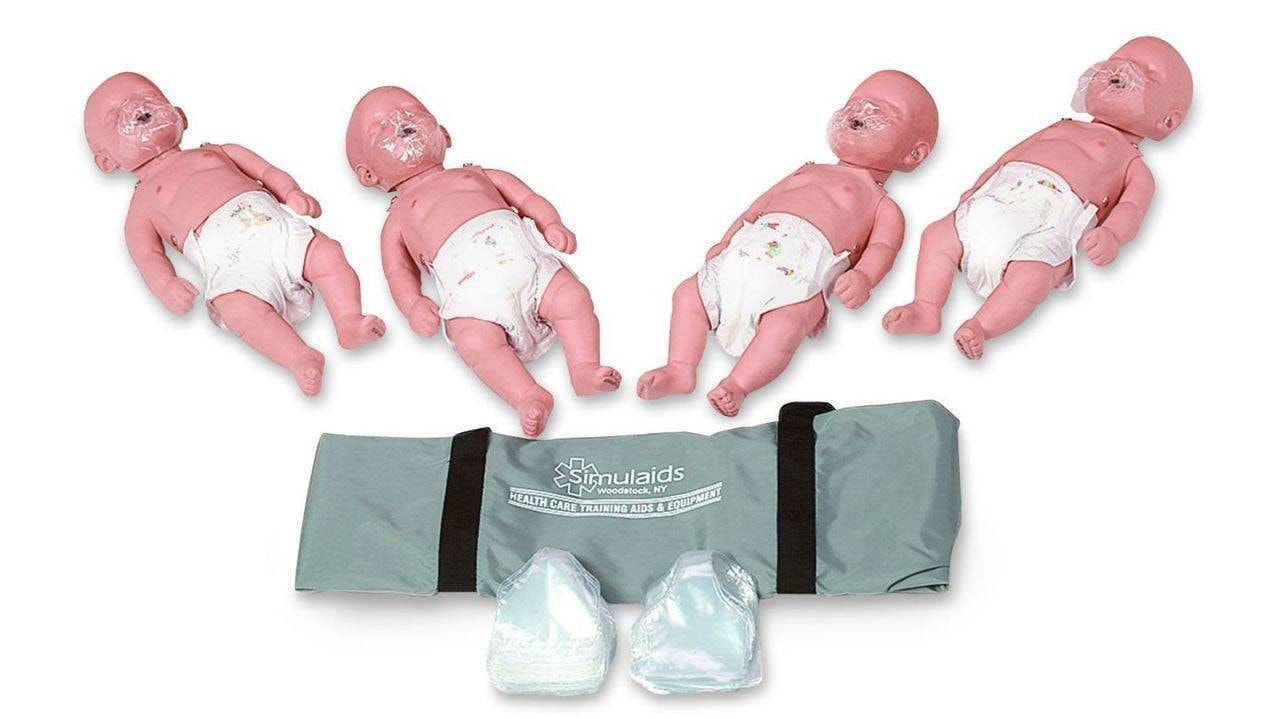 Nasco Healthcare Sani-Baby CPR Manikin (4-Pack) | Anatomy Warehouse