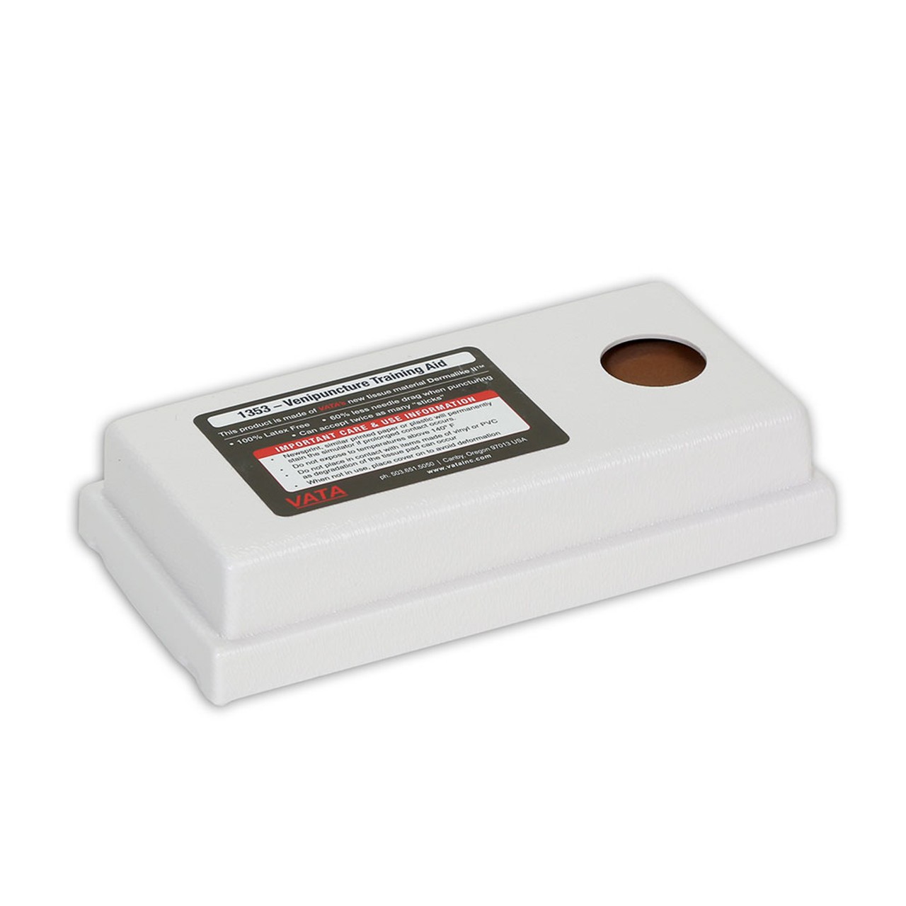 Two-Vein Venipuncture Training Aid - Latex Free Dermalike, Darkly Pigmented