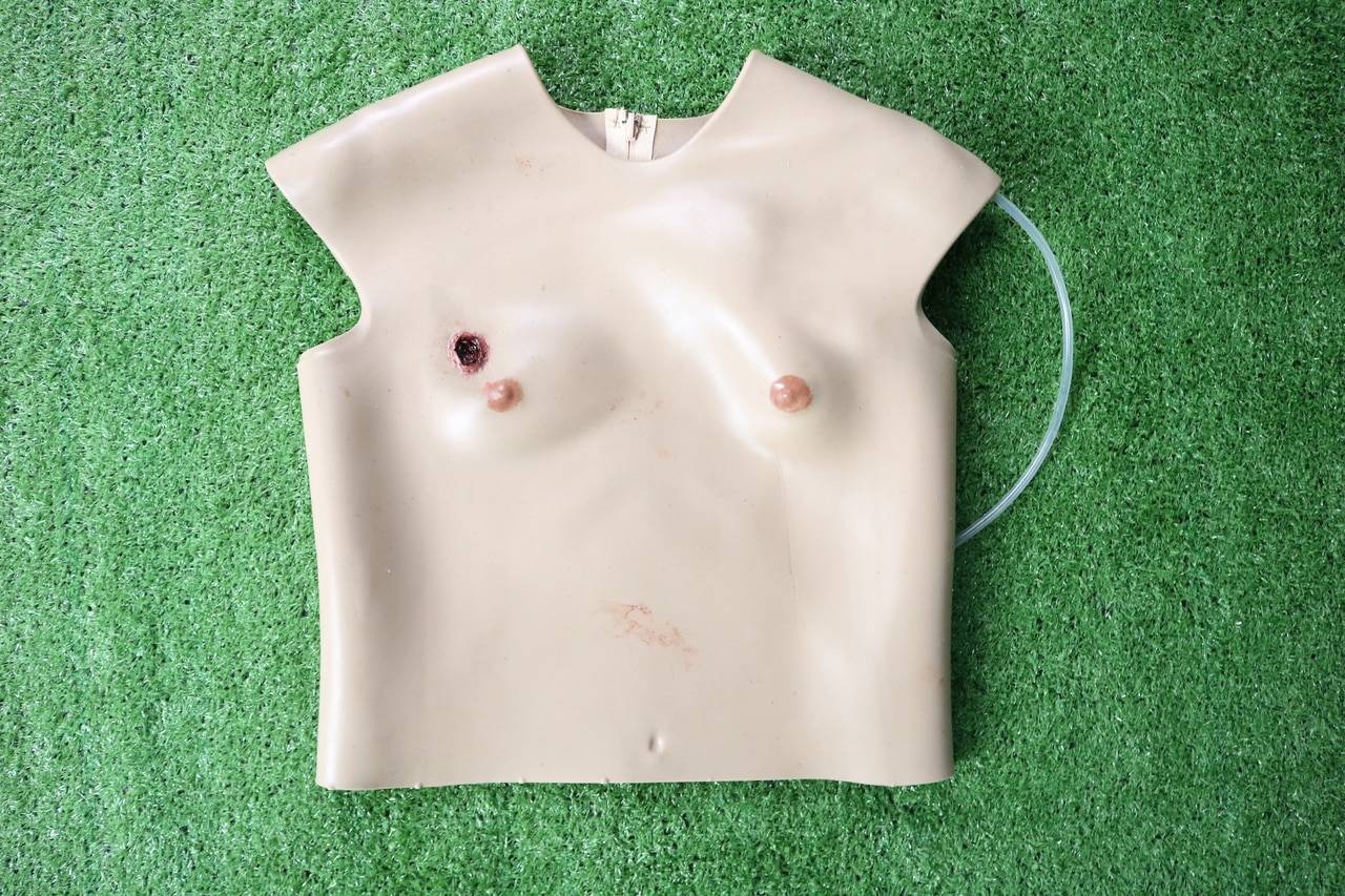 Anatomy Lab Moulage - Chest Blind Canal Wound