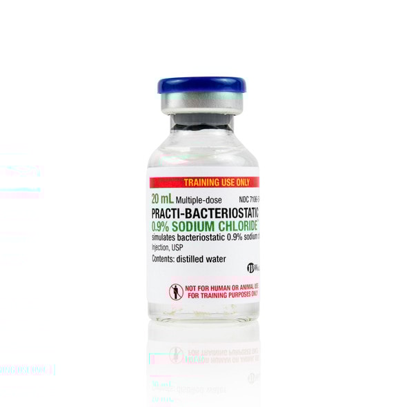 Practi-Bacteriostatic Sodium Chloride 0.9% I.V. 20 mL Vial - 30 Count Practi-Bacteriostatic Sodium Chloride 0.9% I.V. 20 mL Vial - 30 Count