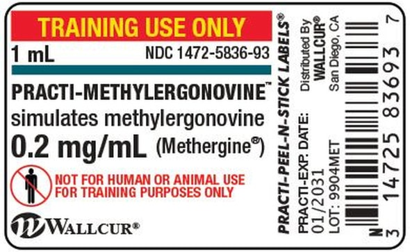 Practi-Methylergonovine (0.2 mg/mL) 1 mL Practi-Ampules Label - 100 Count